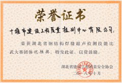 湖北省钢结构焊缝超声检测技能比武大赛团体优